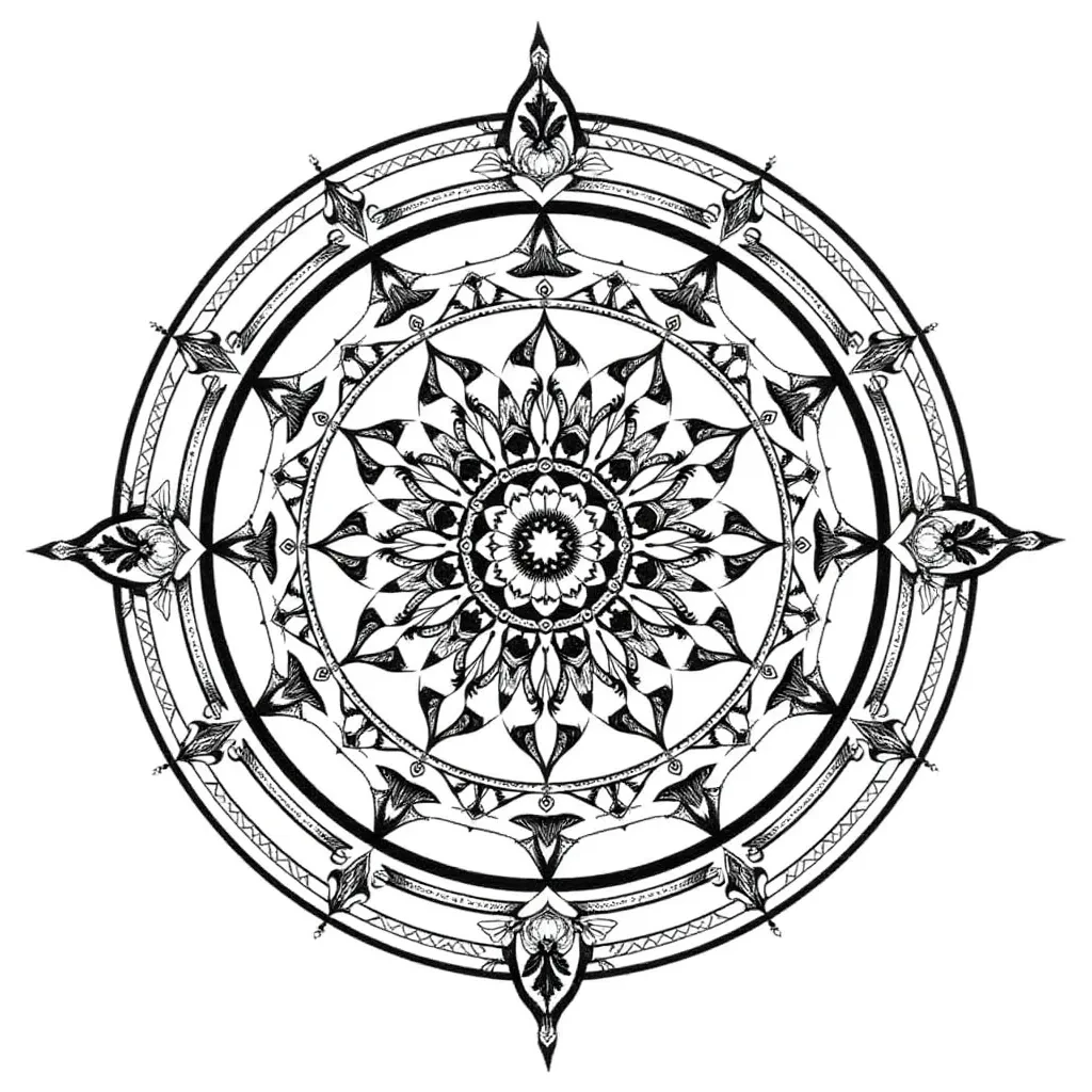 Elegant Mandala Fusion: Journey of Growth & Harmony